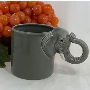 Vintage Bergschrund Gray Elephant Cup Mug Seattle 1987 Tea Coffee